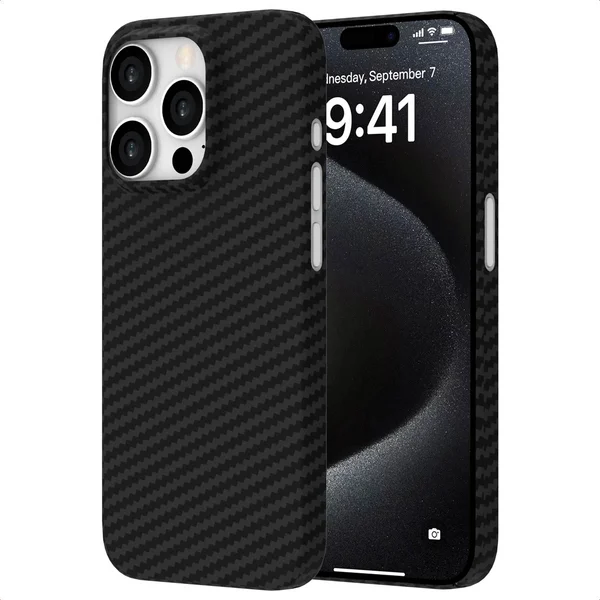 Accezz MagSafe Kevlar® Backcover Apple iPhone 15 Pro Max - Zwart