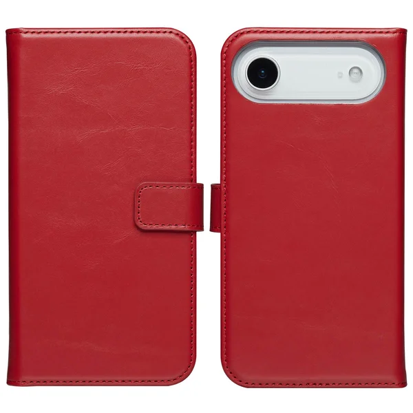 Selencia Echt Leren Bookcase Apple iPhone Air - Rood