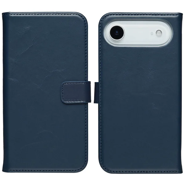 Selencia Echt Leren Bookcase Apple iPhone Air - Blauw Selencia Echt Leren Bookcase Apple iPhone Air - Blauw