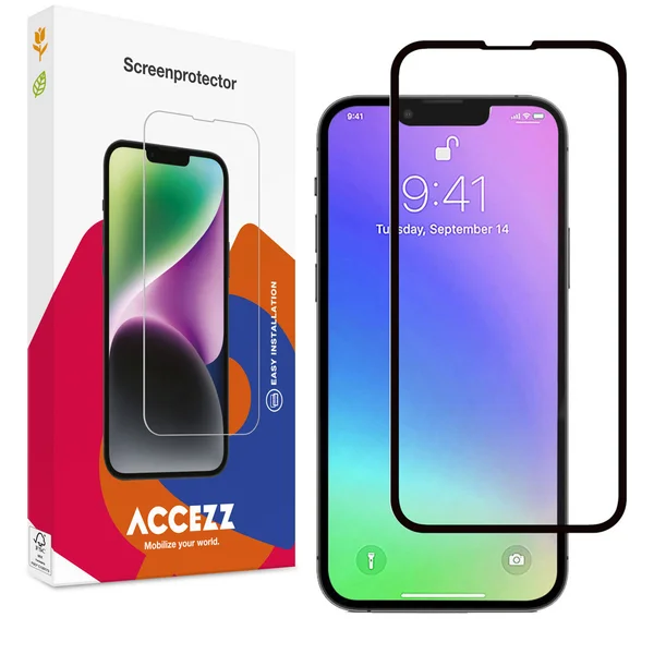 Accezz Gehard Glas Full Cover Screenprotector Apple iPhone 13 Mini