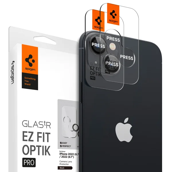 Spigen Optik Lens Protector - Full Camera bescherming (2-pack) Apple iPhone 15 / 15 Plus / 14 / 14 Plus - Black Spigen Optik Lens Protector - Full Camera bescherming (2-pack) Apple iPhone 15 / 15 Plus / 14 / 14 Plus - Black