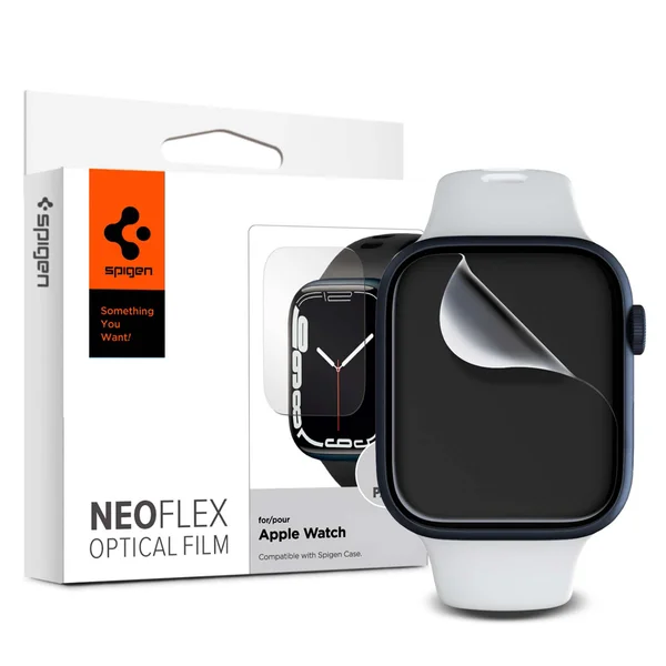 Spigen Neo Flex Optical Film Screenprotector (3 pack) Apple Watch Series 4-9 / SE - 44/45 mm Spigen Neo Flex Optical Film Screenprotector (3 pack) Apple Watch Series 4-9 / SE - 44/45 mm