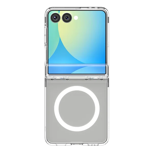 Spigen Ultra Hybrid Pro MagFit Backcover Samsung Galaxy Z Flip 7 - Clear / White Spigen Ultra Hybrid Pro MagFit Backcover Samsung Galaxy Z Flip 7 - Clear / White