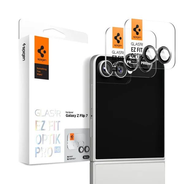 Spigen Optik Pro EZ Fit Lens Protector - Cameralens bescherming (2-pack) Samsung Galaxy Z Flip 7 - Black Spigen Optik Pro EZ Fit Lens Protector - Cameralens bescherming (2-pack) Samsung Galaxy Z Flip 7 - Black