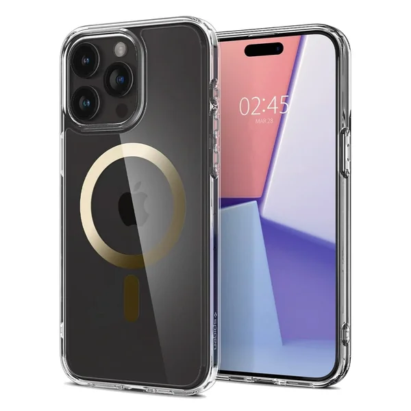 Spigen Ultra Hybrid Backcover MagSafe Apple iPhone 15 Pro Max - Goud Spigen Ultra Hybrid Backcover MagSafe Apple iPhone 15 Pro Max - Goud