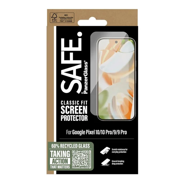 SAFE by PanzerGlass Classic Fit Screenprotector Google Pixel 10 / 10 Pro SAFE by PanzerGlass Classic Fit Screenprotector Google Pixel 10 / 10 Pro