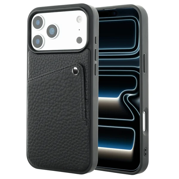 Selencia Riva Backcover met Pashouder Apple iPhone 17 Pro Max - Zwart Selencia Riva Backcover met Pashouder Apple iPhone 17 Pro Max - Zwart