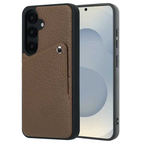 Selencia Riva Backcover met Pashouder Samsung Galaxy S25 / S24 - Mocha Brown Selencia Riva Backcover met Pashouder Samsung Galaxy S25 / S24 - Mocha Brown