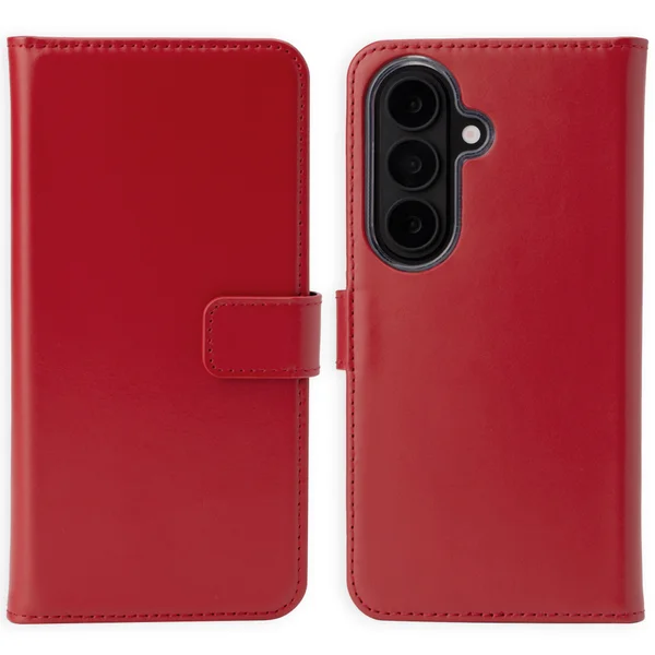 Selencia Echt Leren Bookcase Samsung Galaxy S26 Plus - Rood Selencia Echt Leren Bookcase Samsung Galaxy S26 Plus - Rood