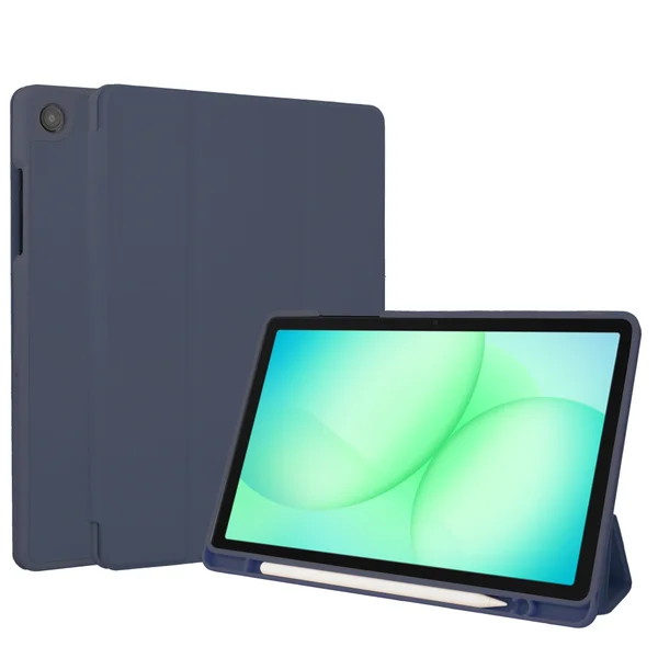 Accezz Smart Silicone Bookcase Samsung Galaxy Tab A11 Plus / A9 Plus - Donkerblauw Accezz Smart Silicone Bookcase Samsung Galaxy Tab A11 Plus / A9 Plus - Donkerblauw