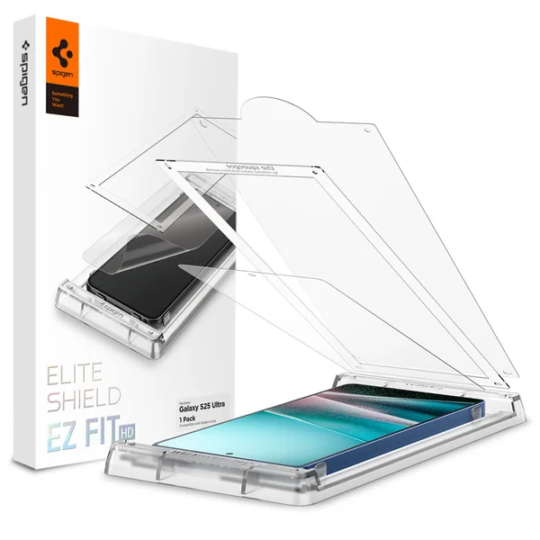 Spigen EliteShield EZ Fit met installatietray - 1 pack Samsung Galaxy S25 Ultra Spigen EliteShield EZ Fit met installatietray - 1 pack Samsung Galaxy S25 Ultra