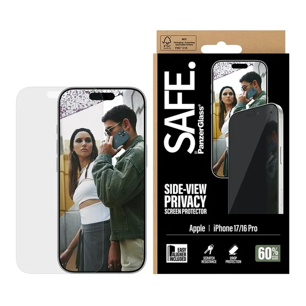 SAFE by PanzerGlass Privacy Screenprotector Ultra Wide Fit met applicator Apple iPhone 17