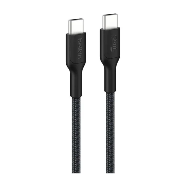 Belkin BoostCharge Pro Braided USB-C naar USB-C kabel - 1 meter - Zwart Belkin BoostCharge Pro Braided USB-C naar USB-C kabel - 1 meter - Zwart
