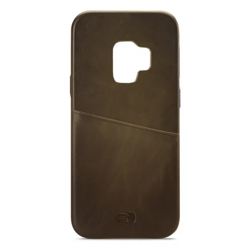 Senza Desire Leather Cover with Card Slot Samsung Galaxy S9 Burned Olive