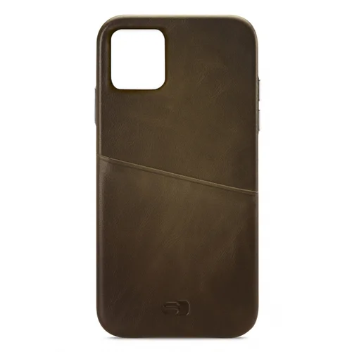 Senza Desire Leather Cover with Card Slot Apple iPhone 11 Burned Olive