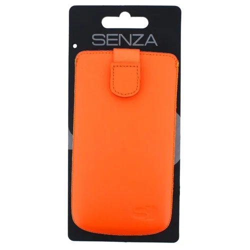 Senza Leather Slide Case Neon Orange Size XXL