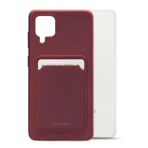 Mobilize Rubber Gelly Card Case Samsung Galaxy A12/M12 Matt Bordeaux