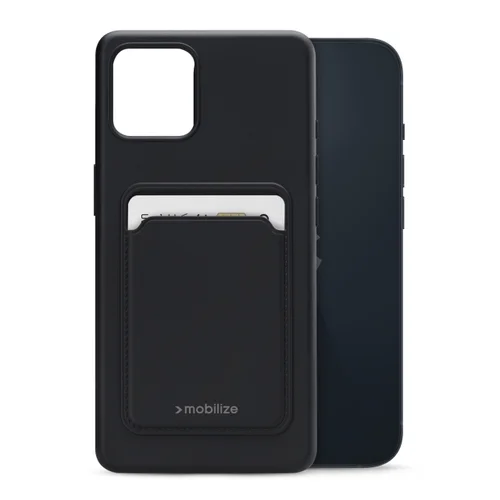 Mobilize Rubber Gelly Card Case Apple iPhone 14 Matt Black