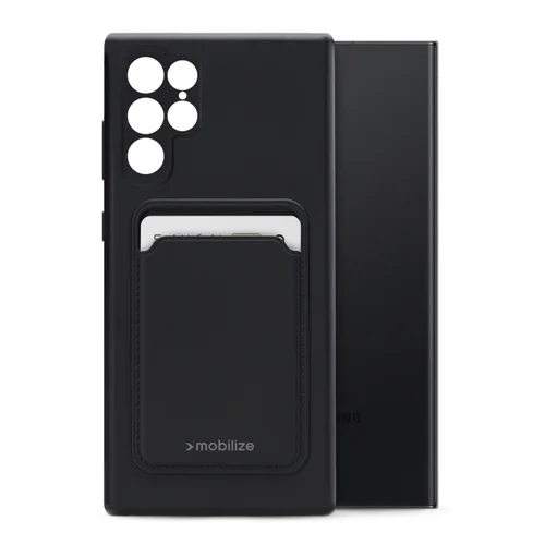 Mobilize Rubber Gelly Card Case Samsung Galaxy S23 Ultra 5G Matt Black