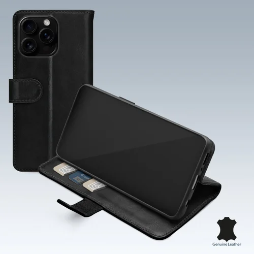 Mobilize Leather Wallet Apple iPhone 16 Pro Black