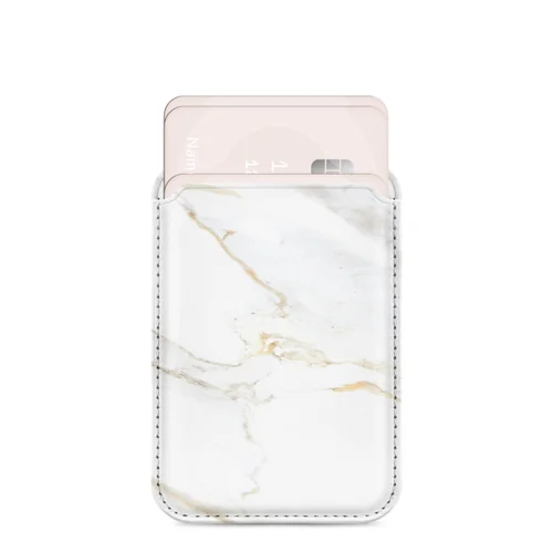 MIO White Marble Magsafe Compatible Card Holder