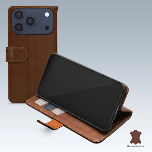Mobilize Leather Wallet Apple iPhone 17 Pro Brown
