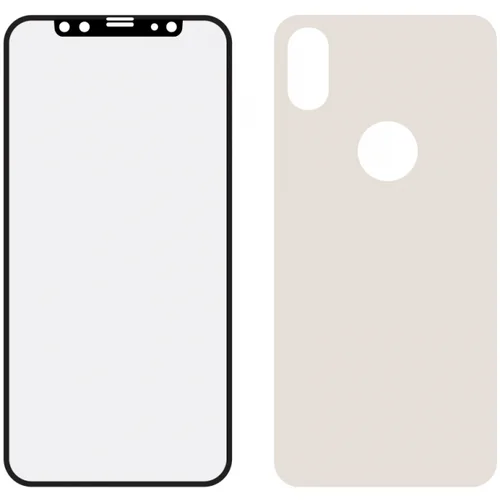 Mobilize Edge-To-Edge Glass Screen Protector Apple iPhone X/Xs Front and Back Pack Silver Full Glue
