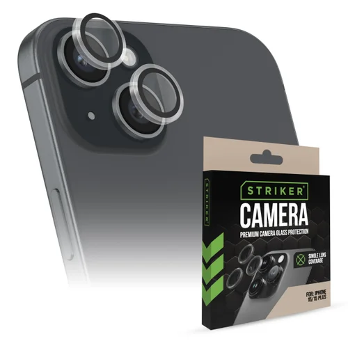 Striker Single Lens Glass Camera Protector - Transparent - Apple iPhone 15/15 Plus