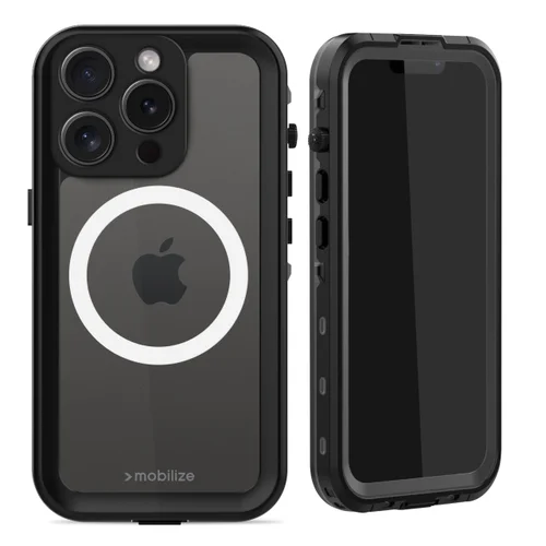Mobilize MagSafe Compatible Waterproof Case Apple iPhone 15 Pro Clear/Black
