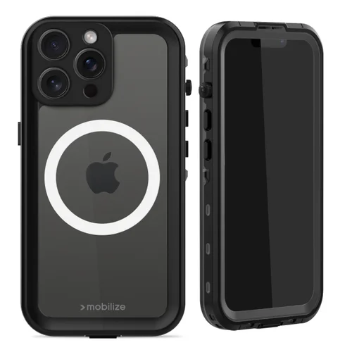 Mobilize MagSafe Compatible Waterproof Case Apple iPhone 15 Pro Max Clear/Black