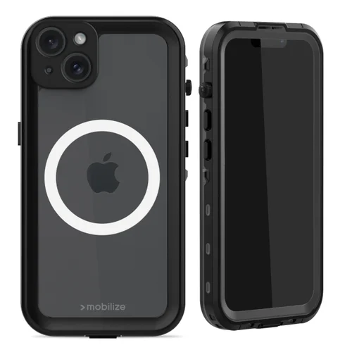 Mobilize MagSafe Compatible Waterproof Case Apple iPhone 15 Plus Clear/Black