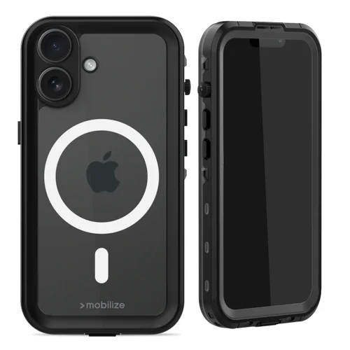 Mobilize MagSafe Compatible Waterproof Case Apple iPhone 16 Clear/Black