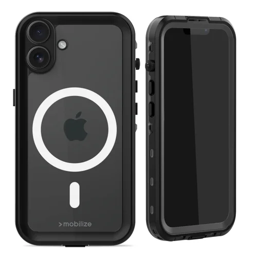 Mobilize MagSafe Compatible Waterproof Case Apple iPhone 16 Plus Clear/Black