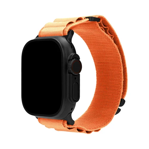 Mobilize Nylon Watch Band - Alpine - Black Connector - for Apple 42/44/45/49mm - Orange