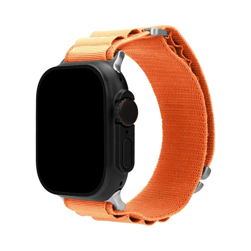 Mobilize Nylon Watch Band - Alpine - Titanium Connector - for Apple 42/44/45/49mm - Orange