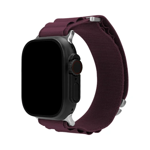 Mobilize Nylon Watch Band - Alpine - Titanium Connector - for Apple 42/44/45/49mm - Bordeaux