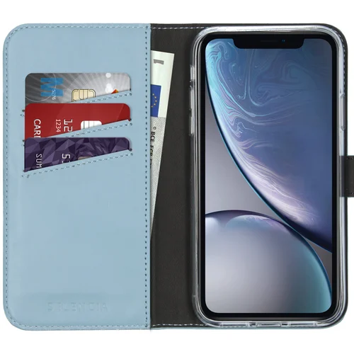 Selencia Echt Lederen Bookcase iPhone Xr – Lichtblauw Selencia Echt Lederen Bookcase iPhone Xr – Lichtblauw