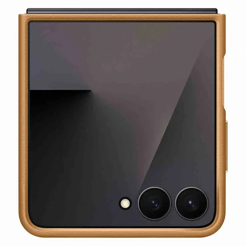 Originele KindSuit Vegan Leather Case Samsung Galaxy Z Flip 7 - Camel